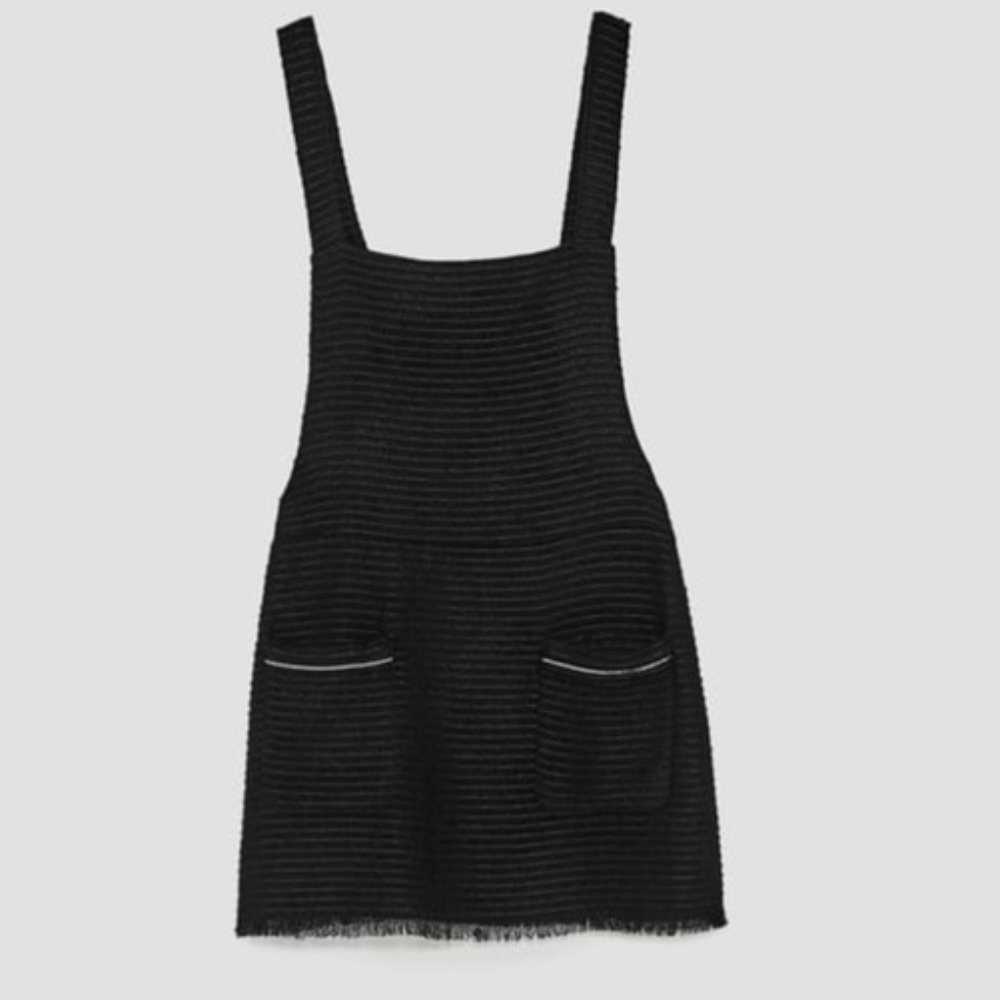 Zara Trafaluc Collection Black Overall Dress